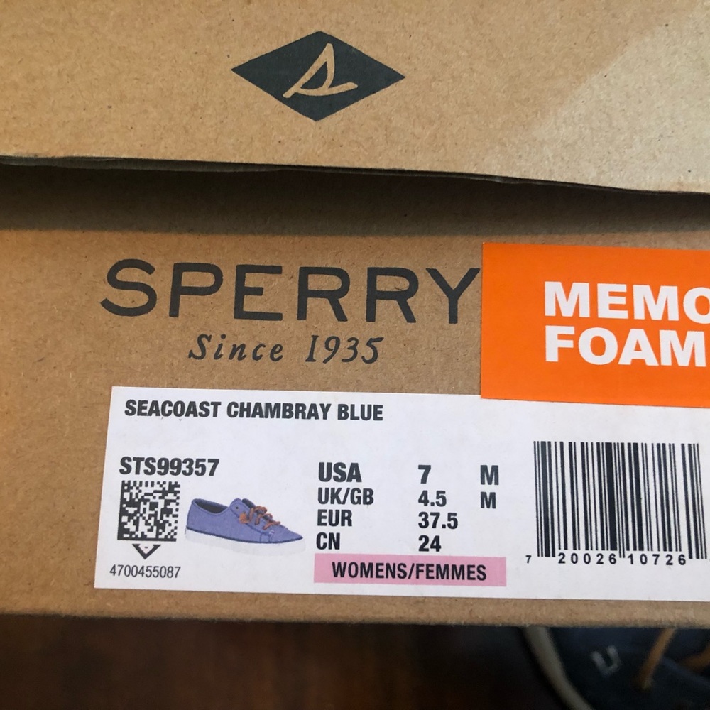 New Women Sperry Seacoast Chambray Blue 7 - Picture 3 of 3